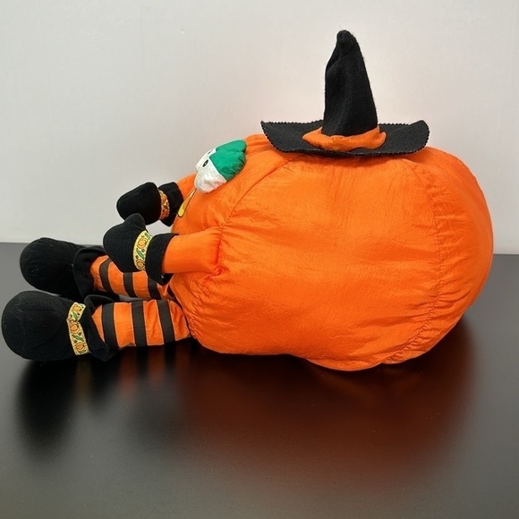 International Silver Co Nylon Pumpkin Jack O Lantern Witch Stuffed Toy Halloween - Picture 7 of 13